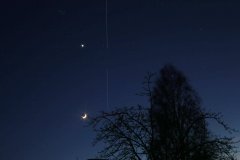 The Moon, Venus and the ISS