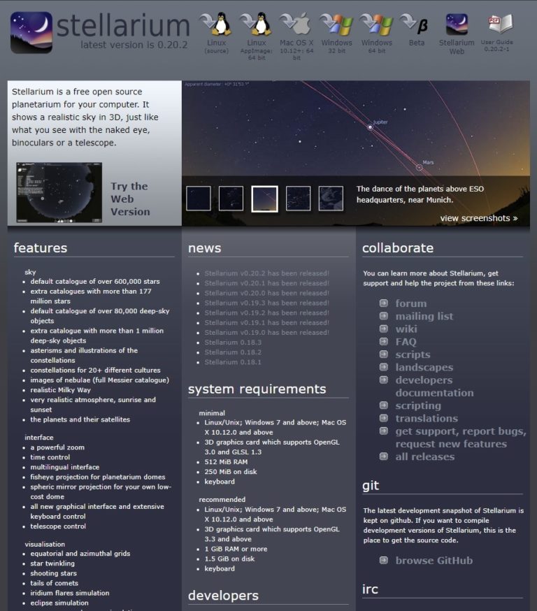 planetarium software stellarium