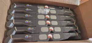 A box of Eclipse Glasses