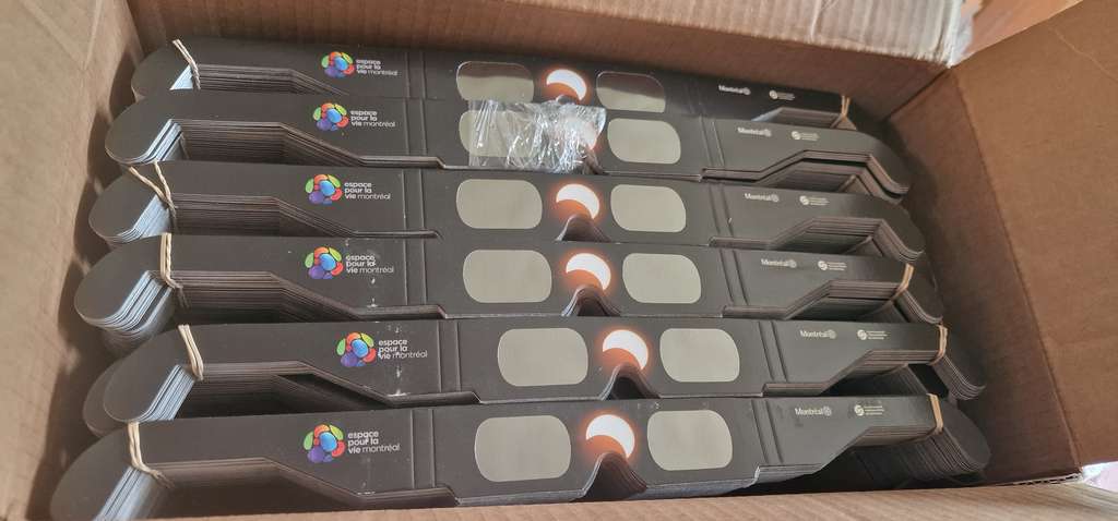 A box of Eclipse Glasses